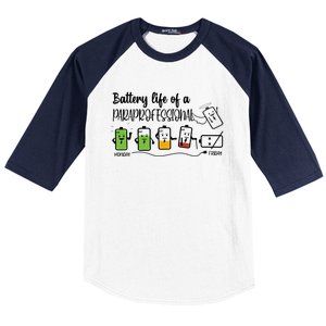 Roeo Funny Battery Life Of A Paraprofessional Teacher Life Great Gift Baseball Sleeve Shirt