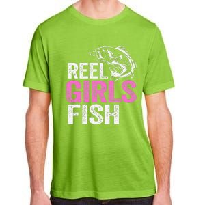 Reel Fish Bass Fishing Funny Fisherwoman Mom Fishing Gift Adult ChromaSoft Performance T-Shirt