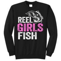 Reel Fish Bass Fishing Funny Fisherwoman Mom Fishing Gift Sweatshirt