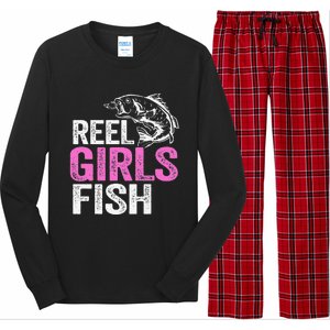 Reel Fish Bass Fishing Funny Fisherwoman Mom Fishing Gift Long Sleeve Pajama Set