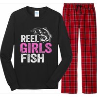 Reel Fish Bass Fishing Funny Fisherwoman Mom Fishing Gift Long Sleeve Pajama Set