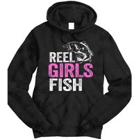 Reel Fish Bass Fishing Funny Fisherwoman Mom Fishing Gift Tie Dye Hoodie