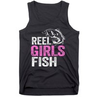 Reel Fish Bass Fishing Funny Fisherwoman Mom Fishing Gift Tank Top