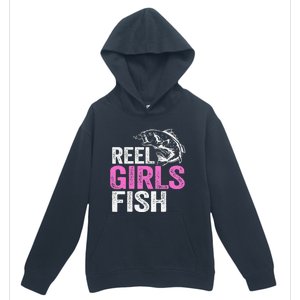 Reel Fish Bass Fishing Funny Fisherwoman Mom Fishing Gift Urban Pullover Hoodie