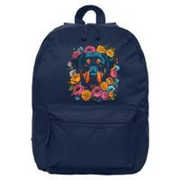 Rottwieler Flower Bouquet 16 in Basic Backpack