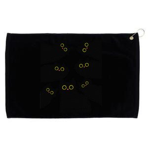 Retro Funny Black Cat Halloween Costume Fall Autumn Season Grommeted Golf Towel