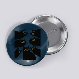 Retro Funny Black Cat Halloween Costume Fall Autumn Season Button