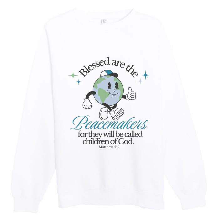 Retro Faith Based Vintage Christian Jesus Premium Crewneck Sweatshirt