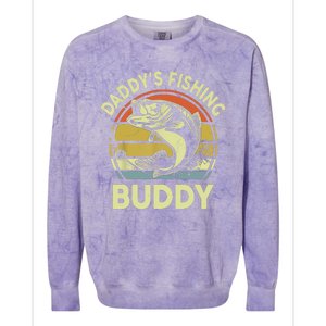 Retrodaddys Fishing Buddy Funny Bass Fishing Gift Colorblast Crewneck Sweatshirt