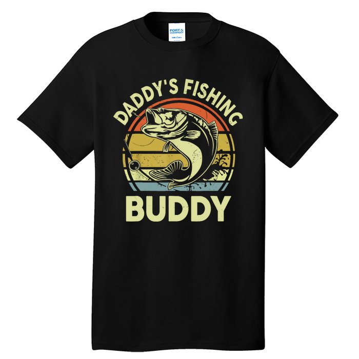 Retrodaddys Fishing Buddy Funny Bass Fishing Gift Tall T-Shirt