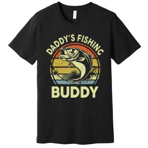 Retrodaddys Fishing Buddy Funny Bass Fishing Gift Premium T-Shirt