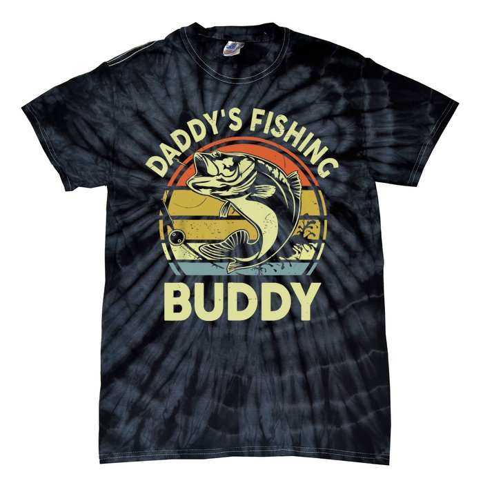 Retrodaddys Fishing Buddy Funny Bass Fishing Gift Tie-Dye T-Shirt