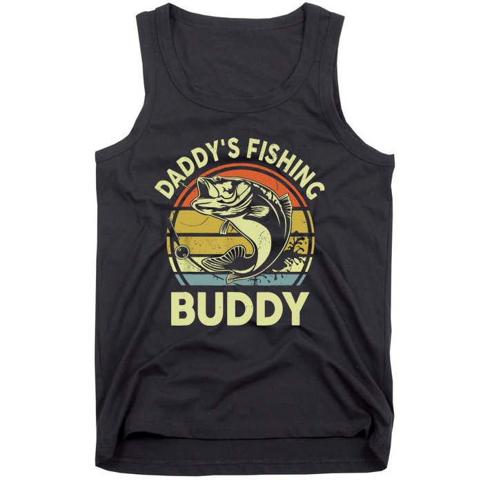 Retrodaddys Fishing Buddy Funny Bass Fishing Gift Tank Top