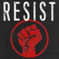 Resist Fist Be Part Of The Resistance Anti Trump 7 Panel Mesh Trucker Snapback Hat