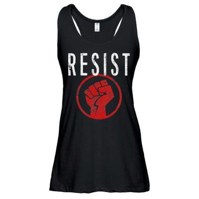 Resist Fist Be Part Of The Resistance Anti Trump Ladies Essential Flowy Tank