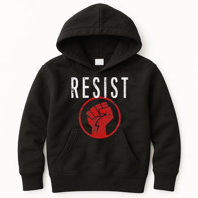 Resist Fist Be Part Of The Resistance Anti Trump Kids Hoodie