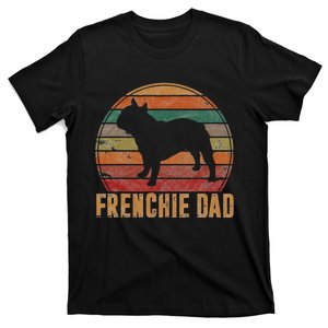 Retro French Bulldog Dad Gift Dog Owner Pet Frenchie Father T-Shirt