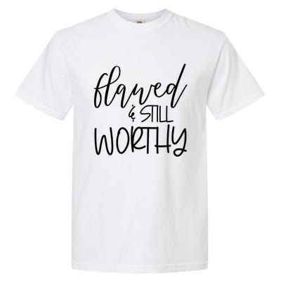 Retro Flawed But Still Worthy Bible Christian Religious Gift Garment-Dyed Heavyweight T-Shirt