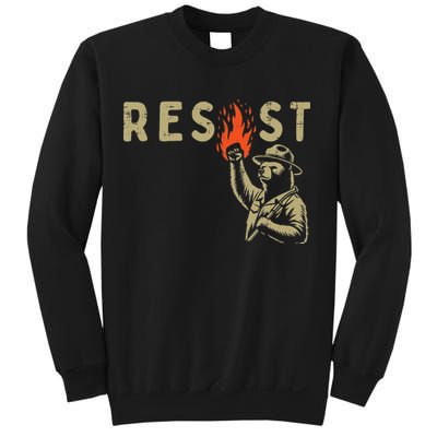 Resist Fist Bear Protest Civil Rights Equality Women Sweatshirt