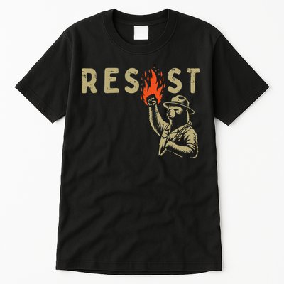 Resist Fist Bear Protest Civil Rights Equality Women Tall T-Shirt