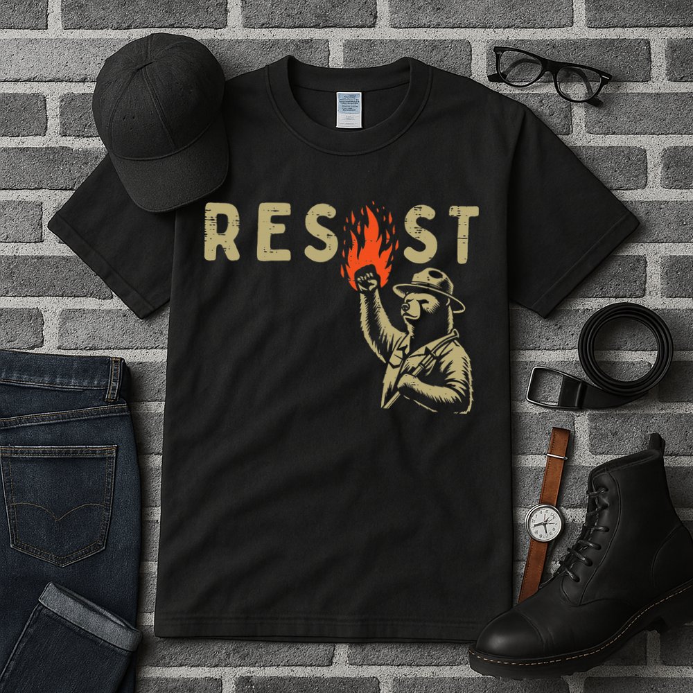 Resist Fist Bear Protest Civil Rights Equality Women Tall T-Shirt