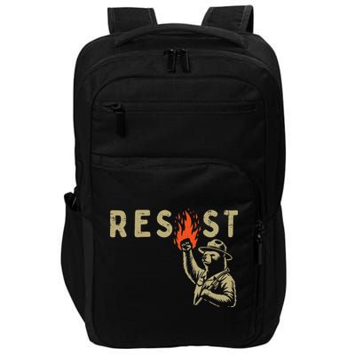 Resist Fist Bear Protest Civil Rights Equality Women Impact Tech Backpack