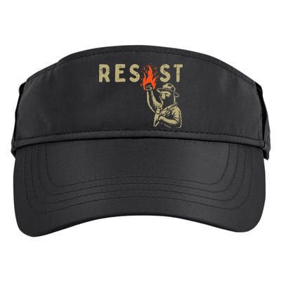 Resist Fist Bear Protest Civil Rights Equality Women Adult Drive Performance Visor