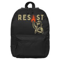 Resist Fist Bear Protest Civil Rights Equality Women 16 in Basic Backpack