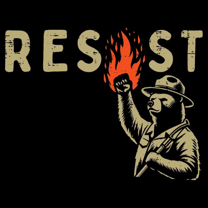 Resist Fist Bear Protest Civil Rights Equality Women 16 in Basic Backpack