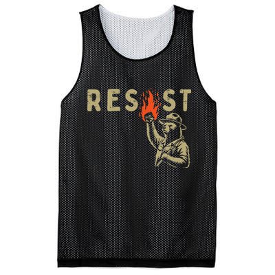 Resist Fist Bear Protest Civil Rights Equality Women Mesh Reversible Basketball Jersey Tank