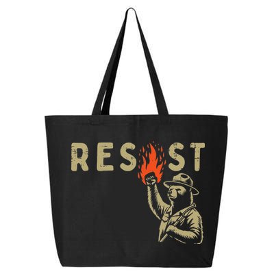 Resist Fist Bear Protest Civil Rights Equality Women 25L Jumbo Tote