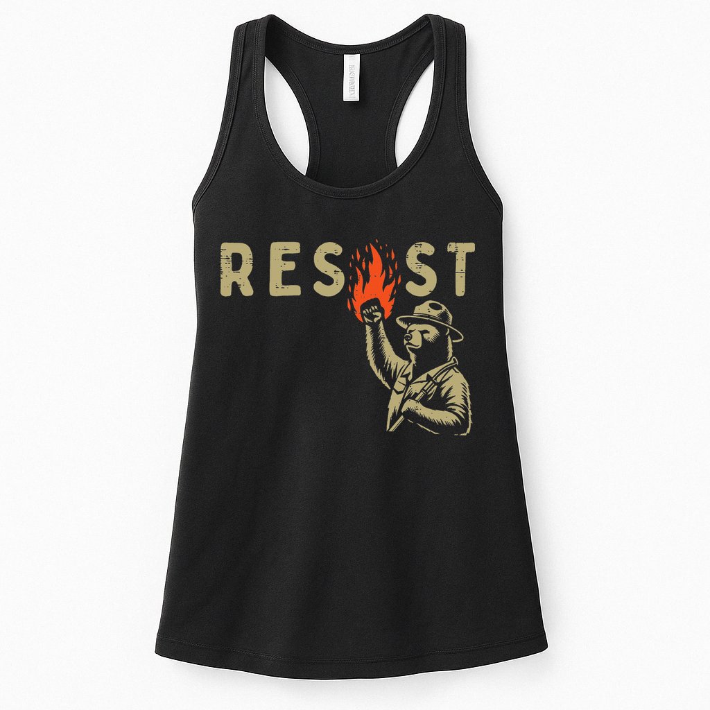 Resist Fist Bear Protest Civil Rights Equality Women Womens Tank Top