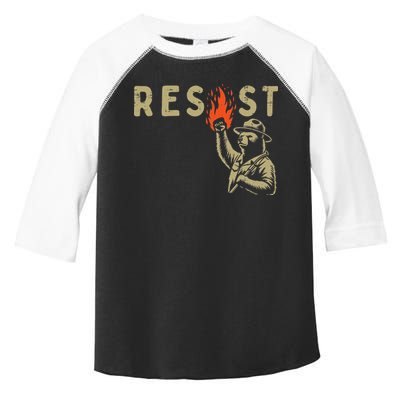 Resist Fist Bear Protest Civil Rights Equality Women Toddler Fine Jersey T-Shirt