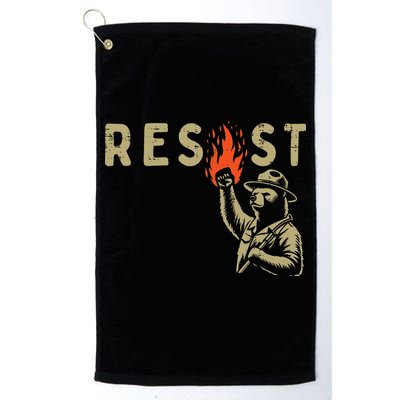 Resist Fist Bear Protest Civil Rights Equality Women Golf Towel