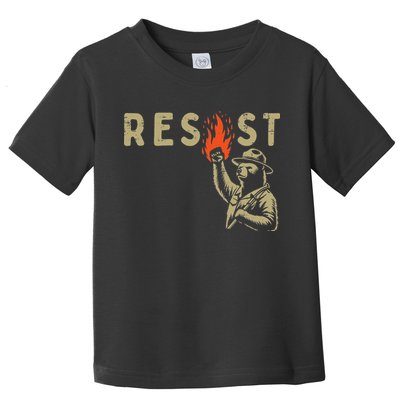 Resist Fist Bear Protest Civil Rights Equality Women Toddler T-Shirt