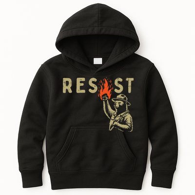 Resist Fist Bear Protest Civil Rights Equality Women Kids Hoodie