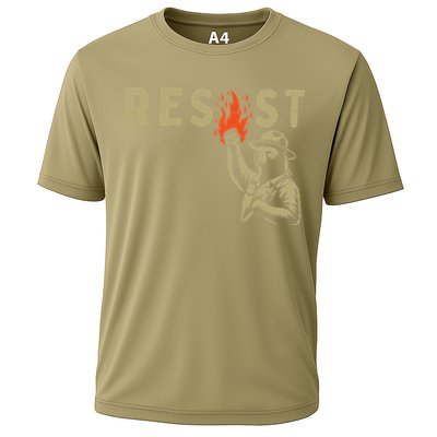 Resist Fist Bear Protest Civil Rights Equality Women Cooling Performance Crew T-Shirt