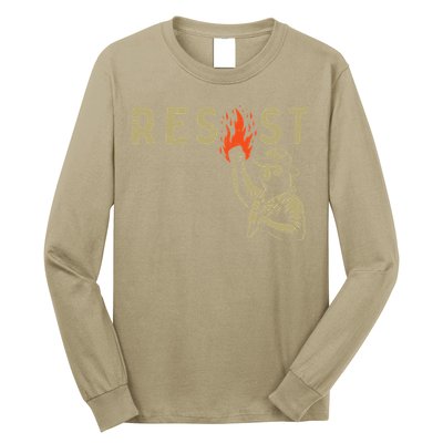 Resist Fist Bear Protest Civil Rights Equality Women Long Sleeve Shirt