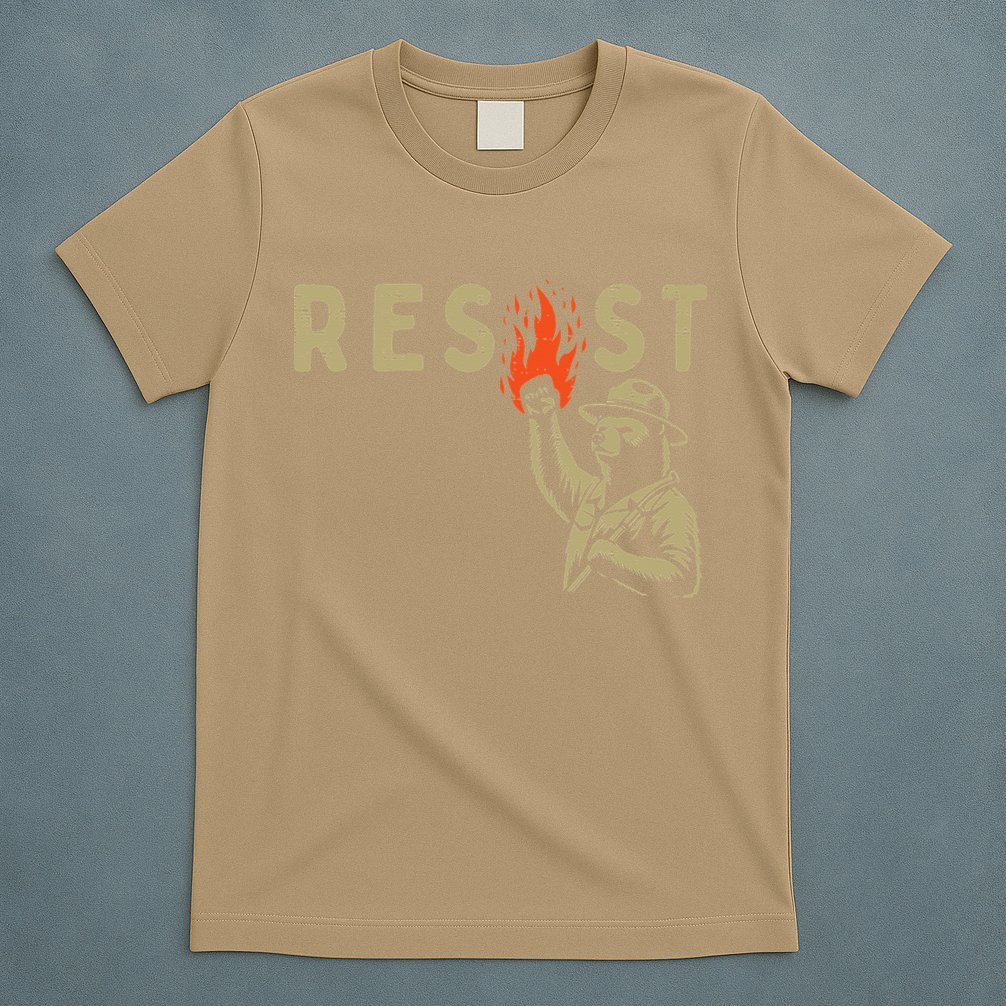 Resist Fist Bear Protest Civil Rights Equality Women T-Shirt