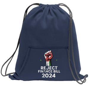 Reject Finance Bill 2024 Sweatshirt Cinch Pack Bag