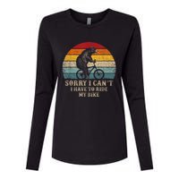 Retro Funny Biking For Cyclist Bicycle Cycling 70s Sun Womens Cotton Relaxed Long Sleeve T-Shirt