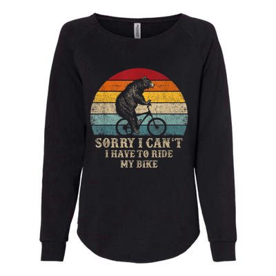 Retro Funny Biking For Cyclist Bicycle Cycling 70s Sun Womens California Wash Sweatshirt