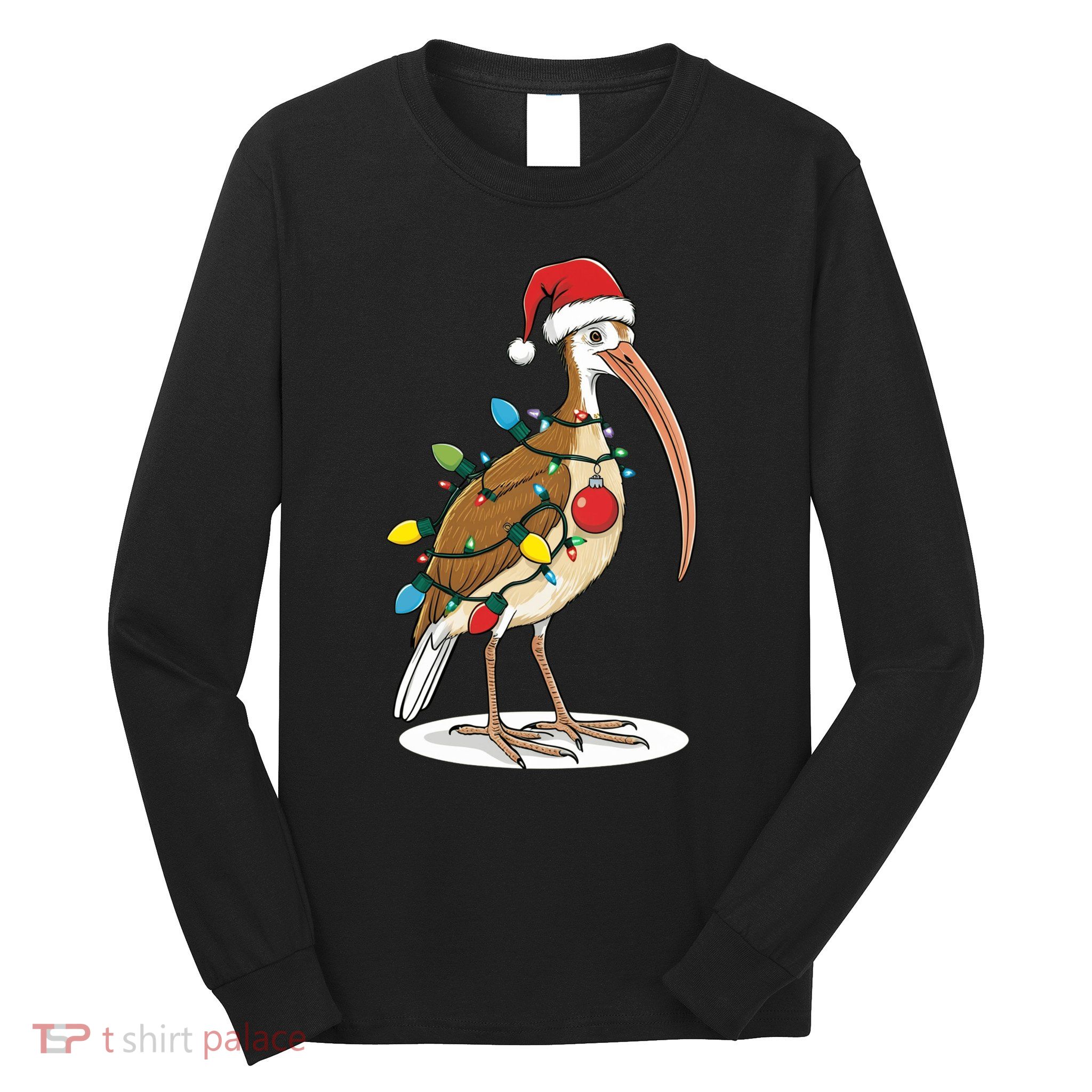 Ridiculously Festive Bin Chicken Funny Christmas Ibis Design Long Sleeve Shirt