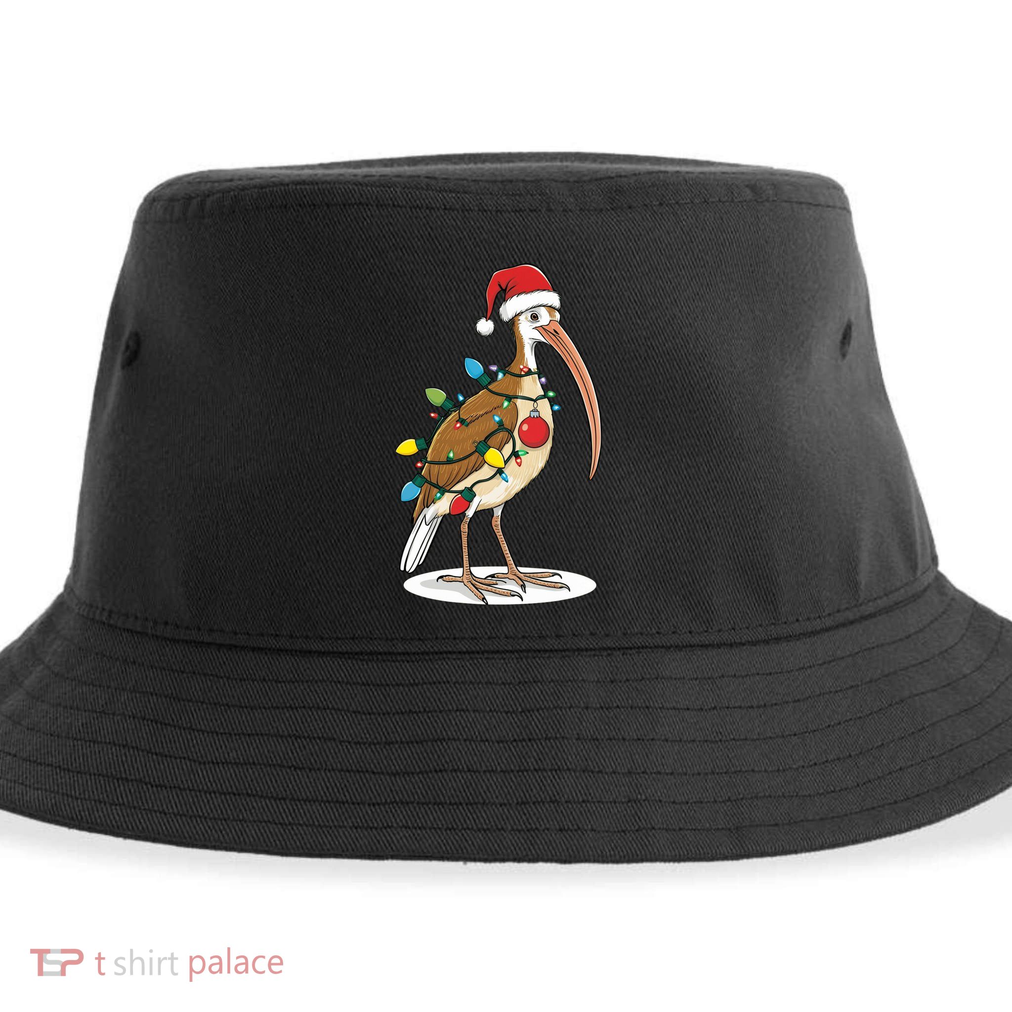 Ridiculously Festive Bin Chicken Funny Christmas Ibis Design Sustainable Bucket Hat