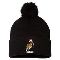 Ridiculously Festive Bin Chicken Funny Christmas Ibis Design Pom Pom 12in Knit Beanie