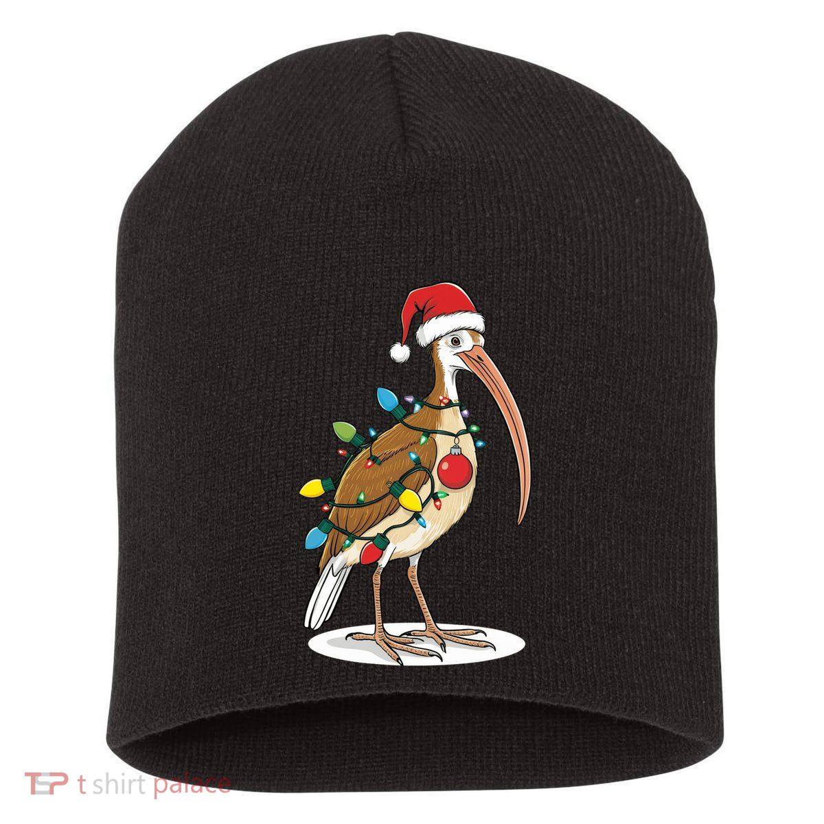 Ridiculously Festive Bin Chicken Funny Christmas Ibis Design Short Acrylic Beanie