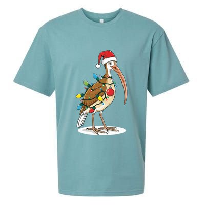 Ridiculously Festive Bin Chicken Funny Christmas Ibis Design Sueded Cloud Jersey T-Shirt