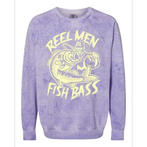 Reel Fish Bass Fishing Gift Colorblast Crewneck Sweatshirt