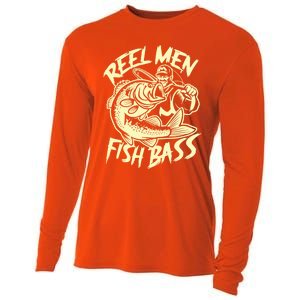 Reel Fish Bass Fishing Gift Cooling Performance Long Sleeve Crew