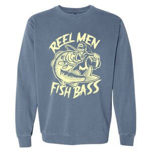 Reel Fish Bass Fishing Gift Garment-Dyed Sweatshirt